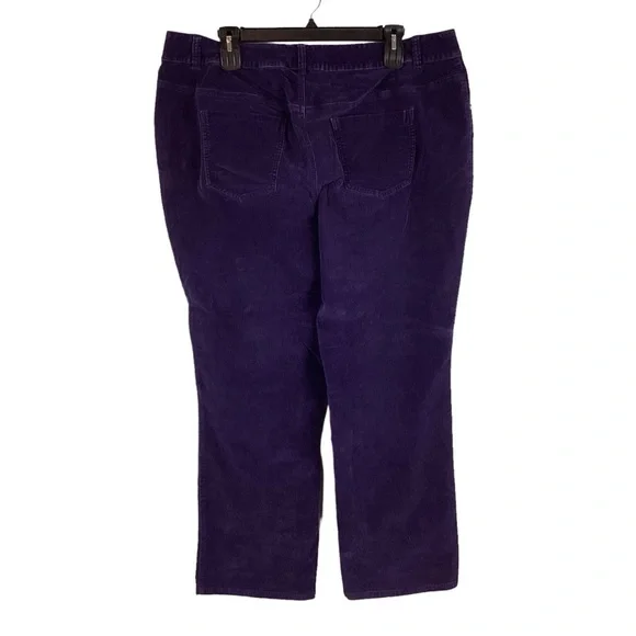Lane Bryant Corduroy Pants Size 24 Dark Purple - Picture 2 of 3